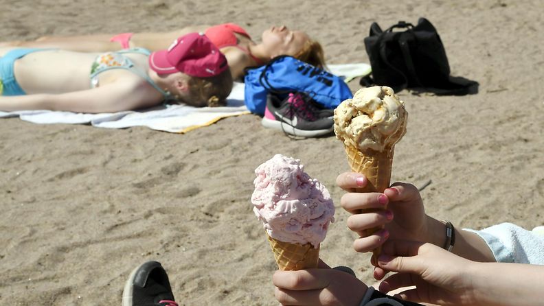 kesä, jäätelö, ranta