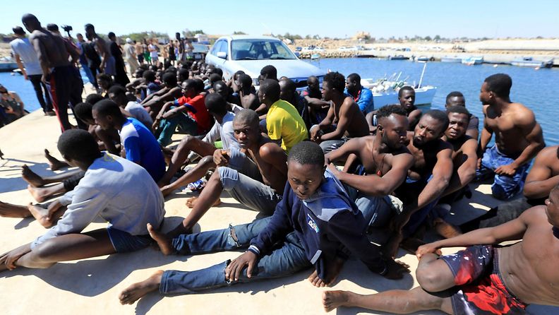 Libya salakuljetus laiton maahantulija Afrikka maahanmuutto 1