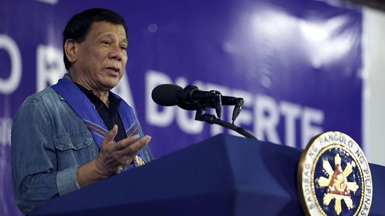 Filippiinien presidentti Rodrigo Duterte 