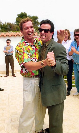 Arnold Schwarzenegger ja Sylvester Stallone 1990