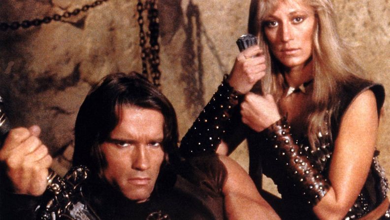 Arnold Schwarzenegger ja Sandahl Bergman 1982