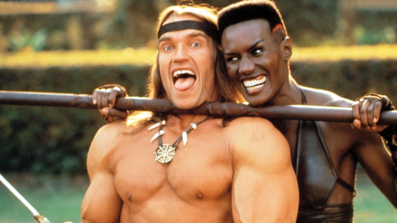 Arnold Schwarzenegger ja Grace Jones Conan hävittäjä 1984