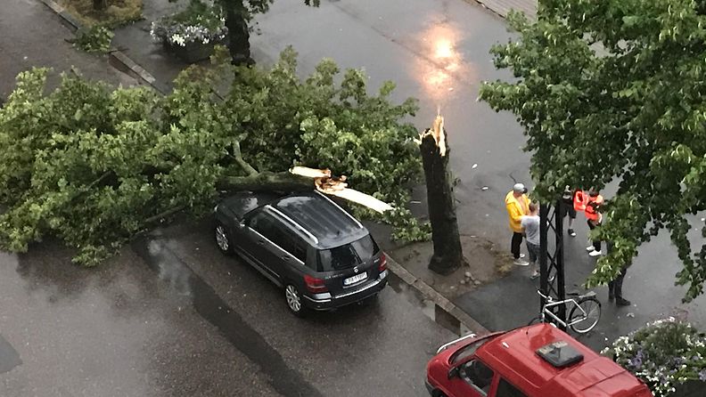 Myrsky pääkaupunkiseudulla 12.8.2017