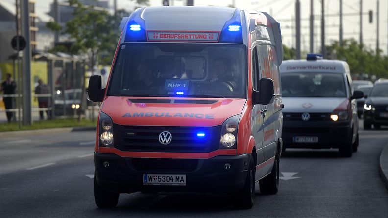 Ambulanssi Wienissä Itävallassa.
