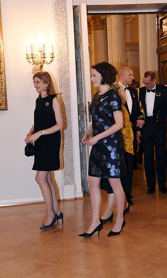 Jenni Haukio ja Italian presidentin tytär Laura Mattarella Presidentinlinnassa 27.9.2017