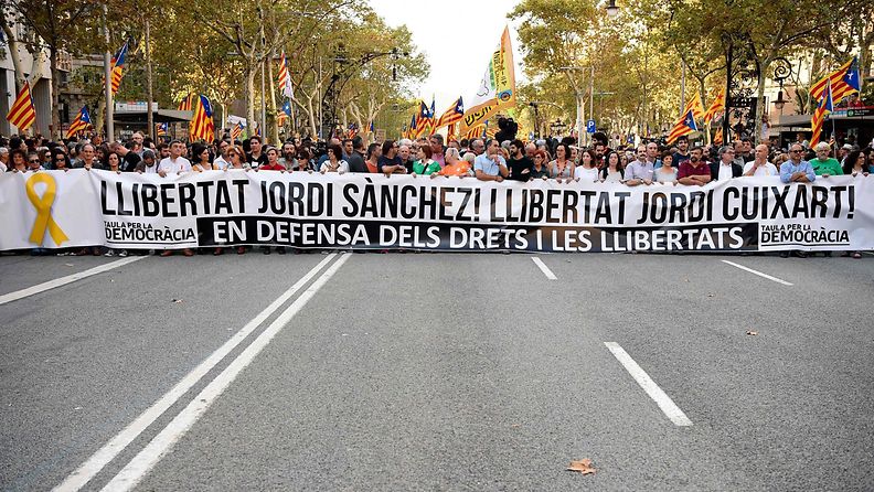 Barcelona mielenosoitus 21.10.17