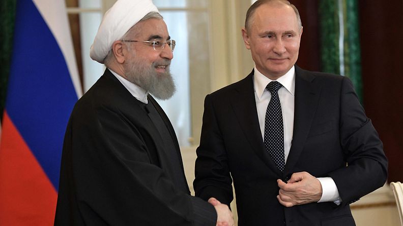 Vladimir Putin Iran Iranian President Hassan Rouhani Moskovassa