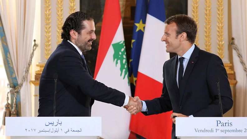 libanon al-hariri pääministeri macron