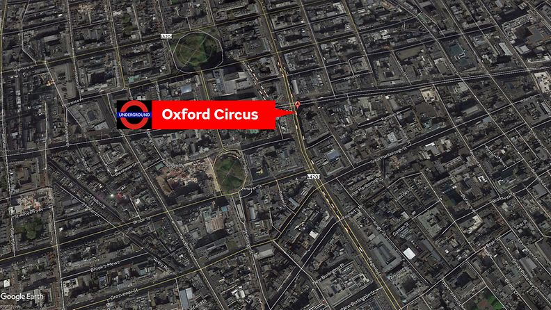 lontoo oxford circus_kartta