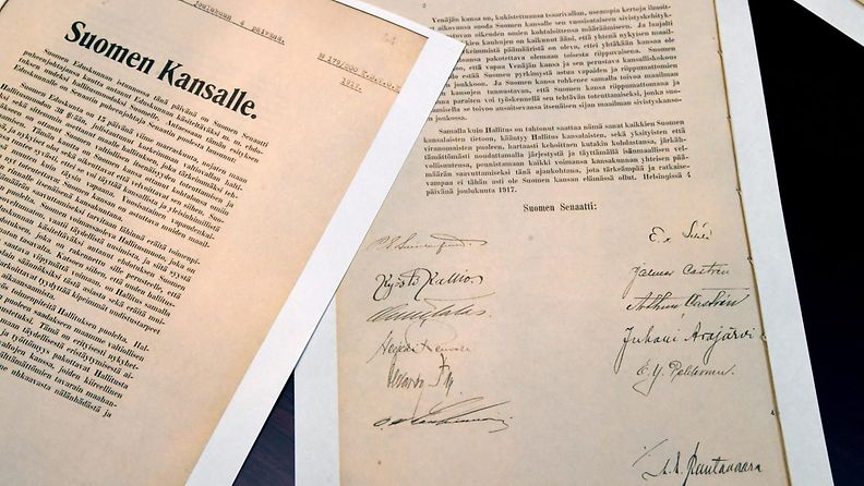 Itsenäisyysjulistus ja allekirjoitukset 6.12.1917 (4.12.2017)
