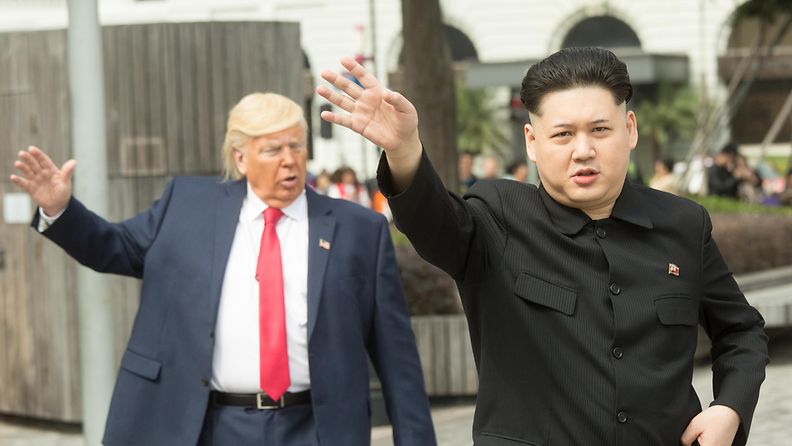 AOP "Kim Jong-Un" ja "Donald Trump" Hongkongissa tammikuussa 2017