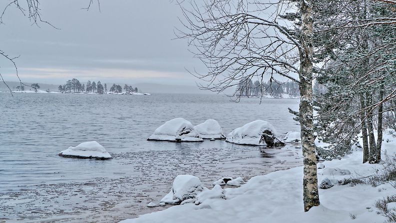 Maisema Pielisen rannalta 06.12.2017.