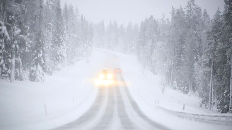 Talvi liikenne lumi kuvituskuva tie auto 4