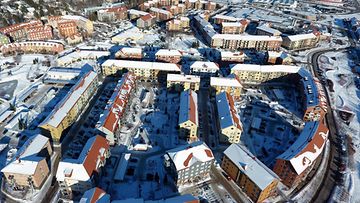 Taloyhtiöt asuinalue Helsinki talvi