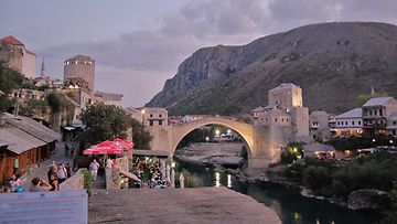 Bosnia-Hertzegovina, Mostar, The Old Town. The Old Bridge (15th Century)