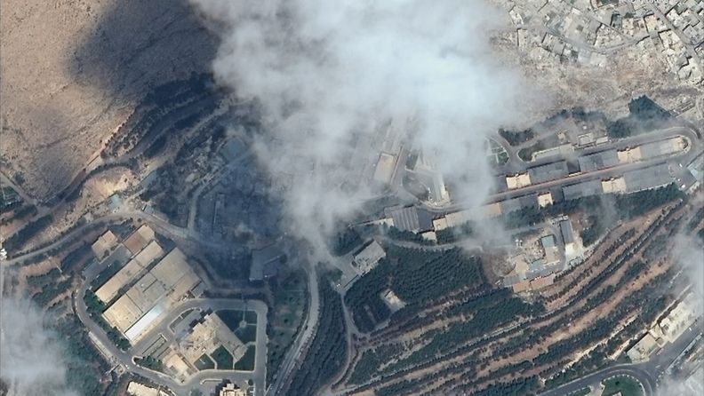 Satelliittikuva Syyria ohjusisku