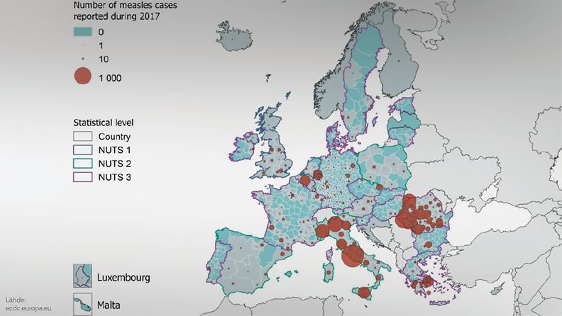 kartta eurooppa rokotukset 3