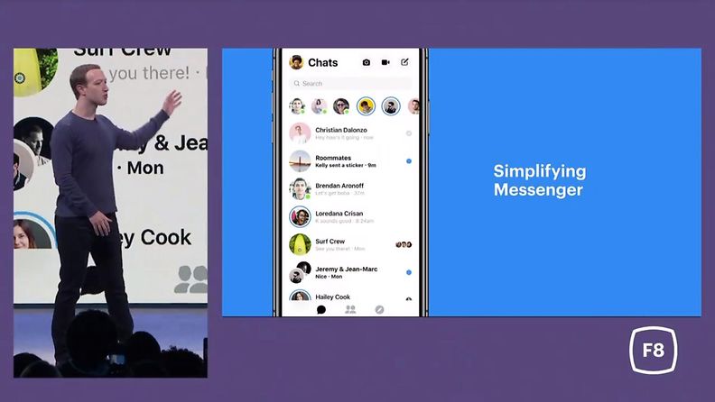 Mark Zuckerberg esittelee yksinkertaistettua Messenger-sovellusta
