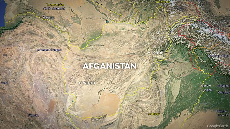 afganistan farah kabul kartta