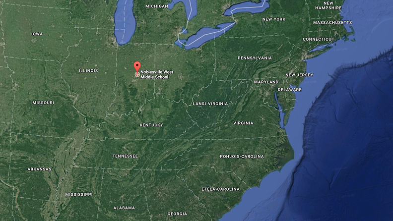 Google maps ammuskelu Indianassa