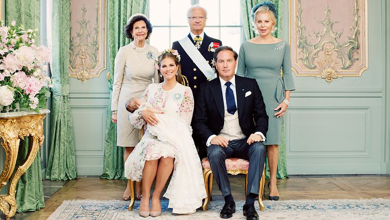 Prinsessa Madeleine, Chris O'Neill, prinsessa Adrienne ja isovanhemmat 8.6.2018