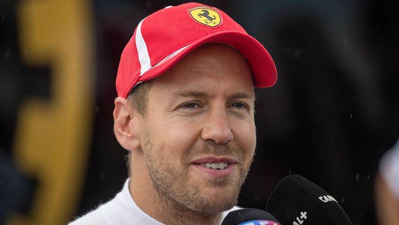 Sebastian Vettel naama 23.6. 2018