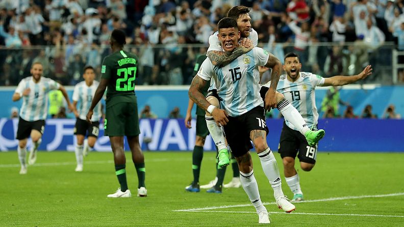Argentiina juhlii voittoa