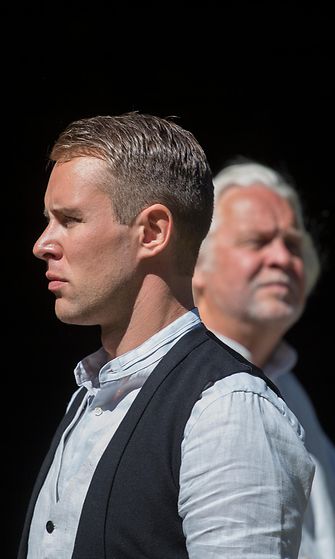 Waltteri Torikka ja Sauli Tiilikainen Sillanpää-oopperassa 2017