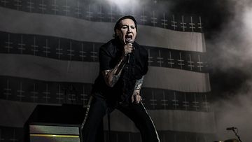 Marilyn Manson lavalla Hellfest-tapahtumassa Ranskan Clissonissa kesäkuussa 2018
