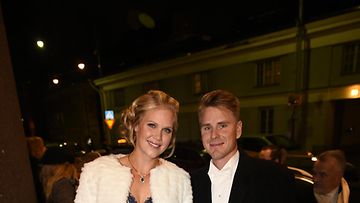 Minea Blomqvist-Kakko ja Roope Kakko Linnan juhlissa 2015