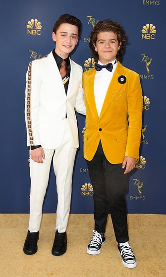 Noah Schnapp and Gaten Matarazzo Emmy-gaala 17.9.2018