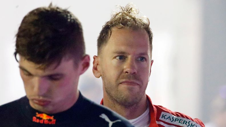 Vettel ja Verstappen kisan jälkeen