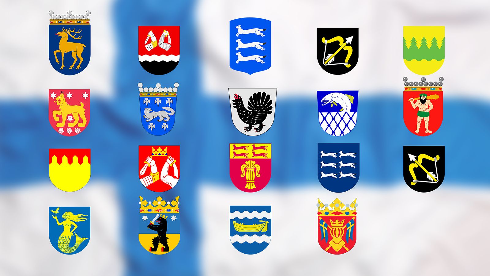 Miltä näyttäisi, jos Suomen vaakunat yhdistettäisiin? Katso tarkkaan:  Tunnistatko oman maakuntasi tästä sekasotkusta? 