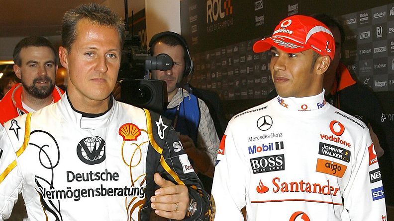 Schumacher ja Hamilton