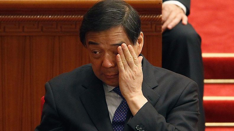 Bo Xilai joutui jättämään Chongqingin puoluejohtajan paikan skandaalin seurauksena.