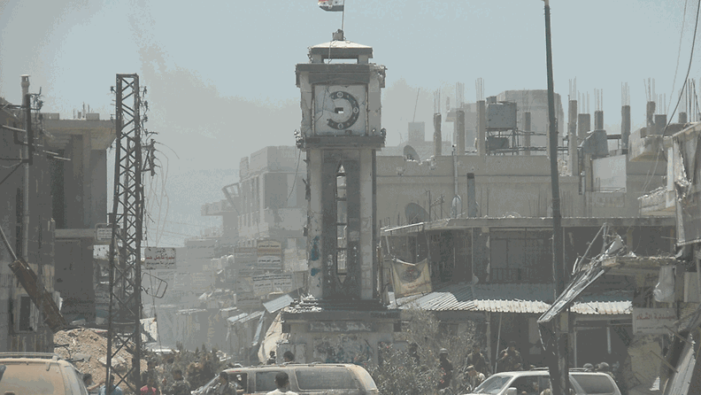 Näkymä Homsin kaupungista kesäkuussa.