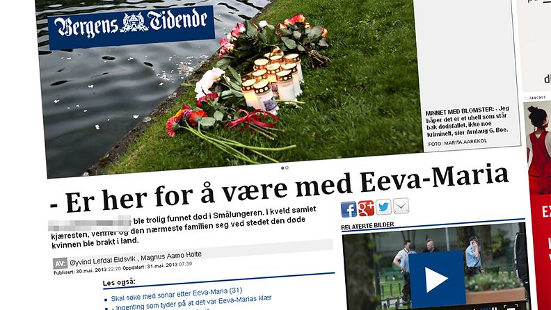 Poliisi uskoo, että Norjan Bergenistä löytynyt ruumis kuuluu kateissa olleelle suomalaisnaiselle.