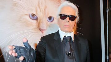 Karl Lagerfeld ja piirros Choupette-kissasta helmikuu 2015 1
