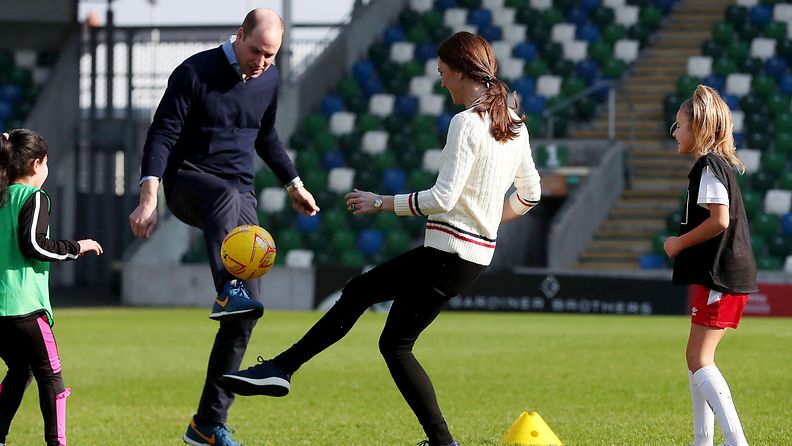 Catherine ja William jalkapallo Belfast 27.2.2019 1