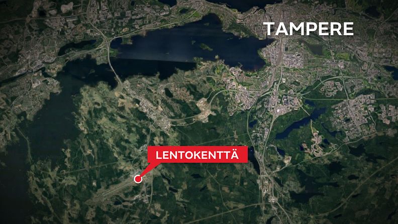 Tampere-Pirkkala-lentokenttä-kartta
