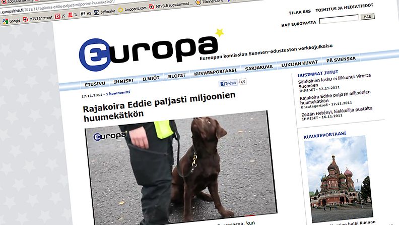 Rajakoira Eddien urotyöstä voi katsoa videon osoitteesse europalehti.fi.