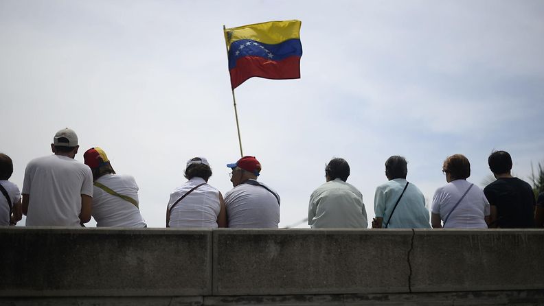 Oppositio osoitti mieltään Venezuelassa 1.5.2019.