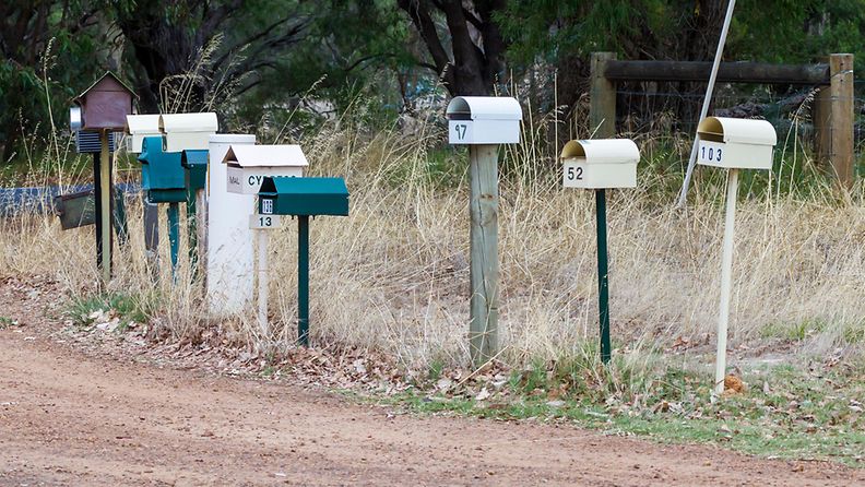 Postilaatikkoja Australiassa kuvituskuva