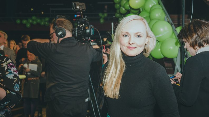 Maria Ohisalo vihreät vaalivalvojaiset Tavastia Helsinki 14.4.2019