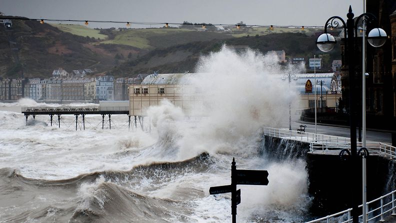myrsky, ilmastonmuutos, Wales