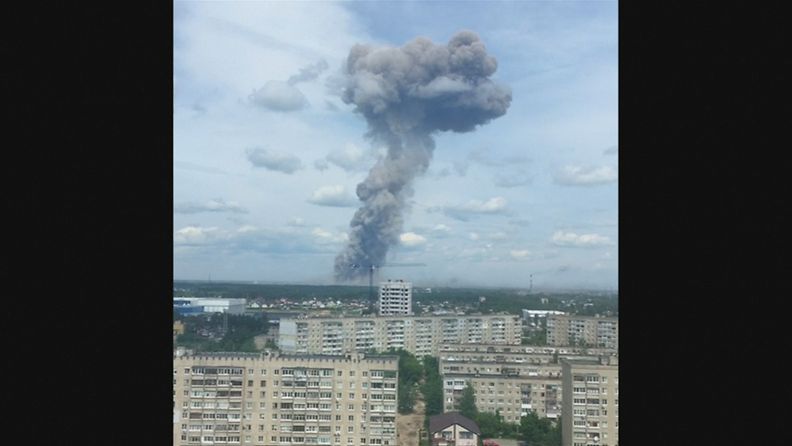 Venäjä räjähdys räjähdeainetehtaalla 1.6.2019 