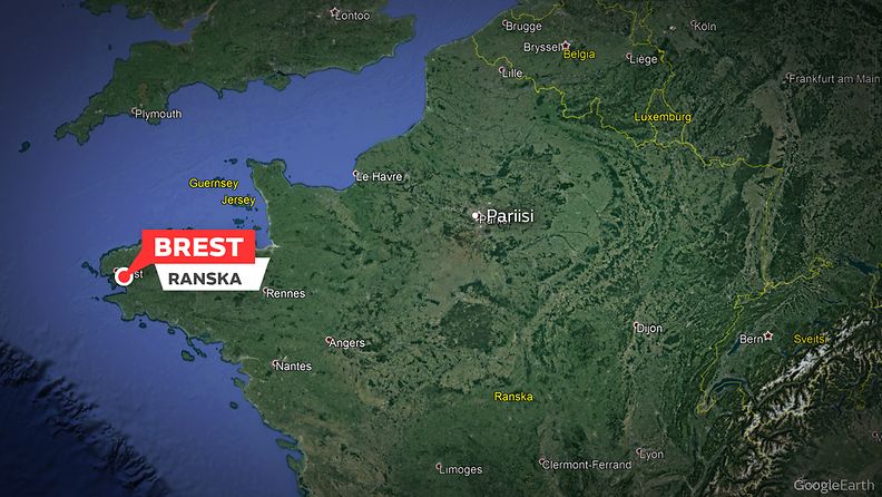 kartta-Ranska-Brest
