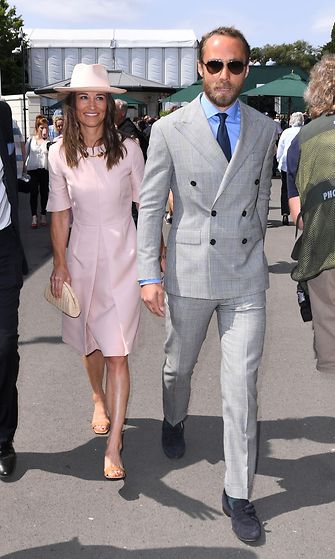 Pippa ja James Middleton Wimbledonissa heinäkuussa 2019