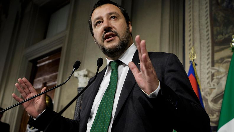Italia sisäministeri Matteo Salvini kesä 2018