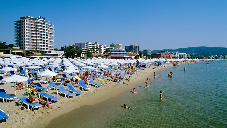 AOP, Bulgaria, Sunny Beach, ranta, turistit